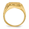 Gold Polished Diamond Signet Ring