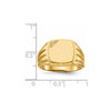 Gold Polished Diamond Signet Ring