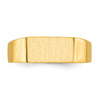 Gold Polished Rectangle Closed Back Signet Ring
