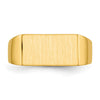 Gold Polished Rectangle Closed Back Signet Ring
