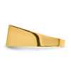 Gold Polished Rectangle Closed Back Signet Ring