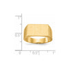 Gold Polished Rectangle Closed Back Signet Ring