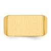 Gold Polished Rectangle Closed Back Signet Ring