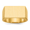 Gold Polished Rectangle Closed Back Signet Ring