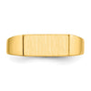Gold Polished Rectangle Open Back Signet Ring
