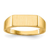 Gold Polished Rectangle Open Back Signet Ring