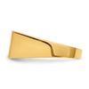 Gold Polished Rectangle Open Back Signet Ring