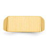 Gold Polished Rectangle Open Back Signet Ring