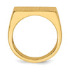 Gold Polished Rectangle Open Back Signet Ring
