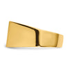 Gold Polished Rectangle Open Back Signet Ring