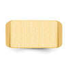 Gold Polished Rectangle Open Back Signet Ring