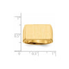 Gold Polished Rectangle Open Back Signet Ring