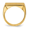 Gold Polished Rectangle Open Back Signet Ring