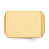 Gold Polished Rectangle Open Back Signet Ring
