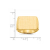 Gold Polished Rectangle Open Back Signet Ring