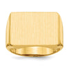Gold Polished Rectangle Open Back Signet Ring