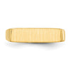 Gold Polished Rectangle Closed Back Signet Ring