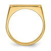 Gold Polished Rectangle Closed Back Signet Ring