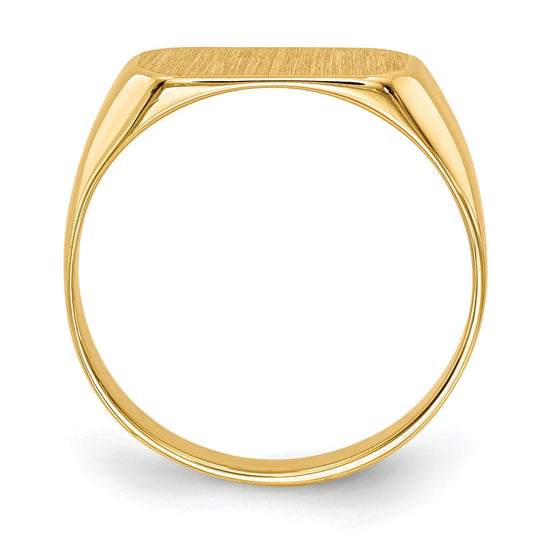 Gold Polished Octagonal Closed Back Signet Ring