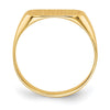 Gold Polished Octagonal Closed Back Signet Ring