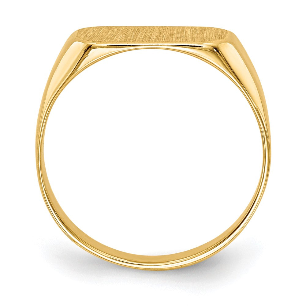 Gold Polished Octagonal Closed Back Signet Ring