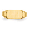 Gold Polished Octagonal Closed Back Signet Ring