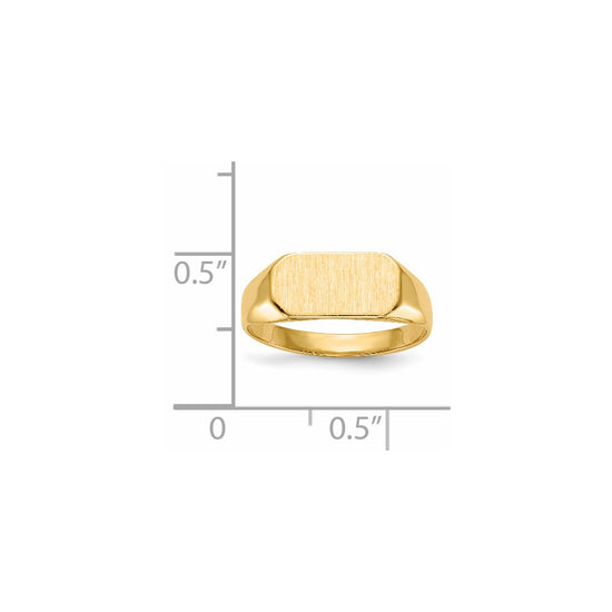 Gold Polished Octagonal Closed Back Signet Ring
