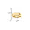 Gold Polished Octagonal Closed Back Signet Ring