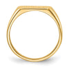 Gold Polished Octagonal Closed Back Signet Ring