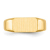 Gold Polished Octagonal Closed Back Signet Ring