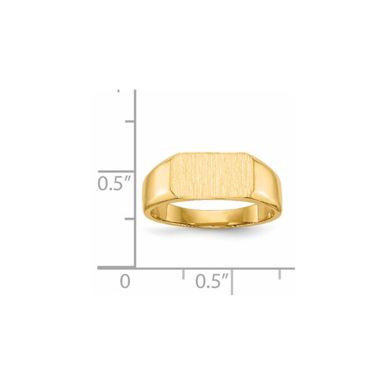 Gold Polished Octagonal Closed Back Signet Ring