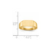 Gold Polished Octagonal Closed Back Signet Ring