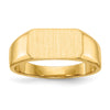 Gold Polished Octagonal Closed Back Signet Ring