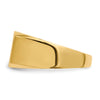 Gold Polished Octagonal Closed Back Signet Ring