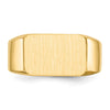 Gold Polished Octagonal Closed Back Signet Ring