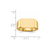 Gold Polished Octagonal Closed Back Signet Ring