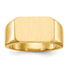 Gold Polished Octagonal Closed Back Signet Ring