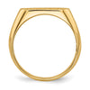 14k 12.5x6.0mm Open Back Signet Ring