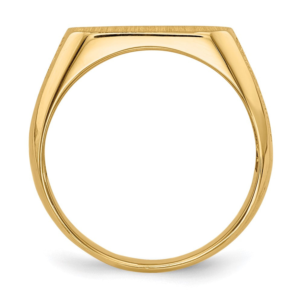 14k 12.5x6.0mm Open Back Signet Ring