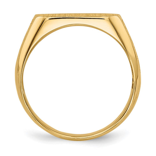 14k 12.5x6.0mm Open Back Signet Ring