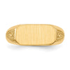 14k 12.5x6.0mm Open Back Signet Ring