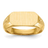 14k 12.5x6.0mm Open Back Signet Ring