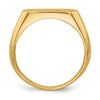 14k 12.5x6.0mm Closed Back Signet Ring
