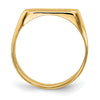 Gold Polished Octagonal Closed Back Signet Ring