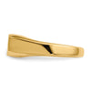Gold Polished Octagonal Closed Back Signet Ring