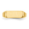 Gold Polished Octagonal Closed Back Signet Ring