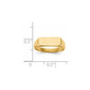 Gold Polished Octagonal Closed Back Signet Ring