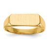 Gold Polished Octagonal Closed Back Signet Ring