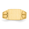 14k 9.0x7.5mm Closed Back Signet Ring