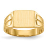 14k 9.0x7.5mm Closed Back Signet Ring
